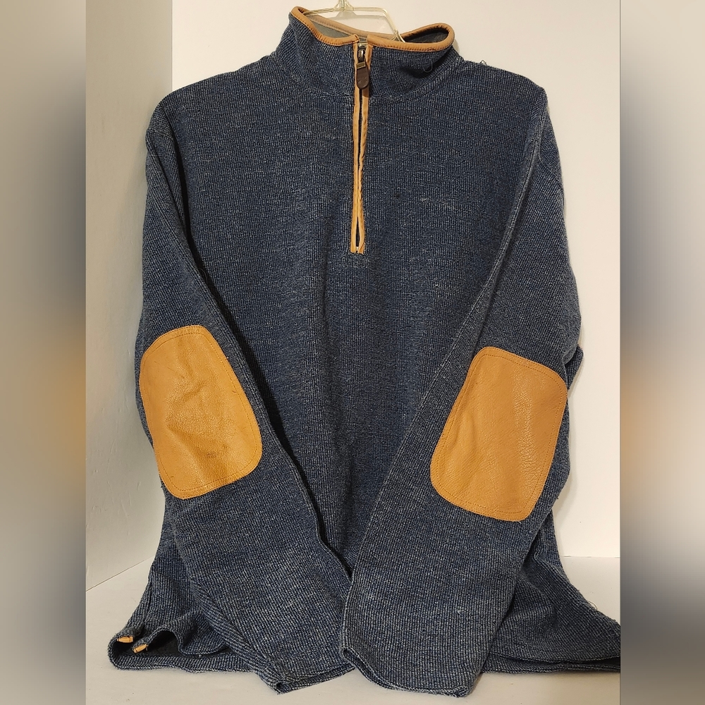 Orvis Leather Trimmed Pullover with patches